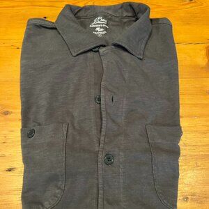 J.Crew Button Down Short Sleeve Cotton Shirt Grey - Large